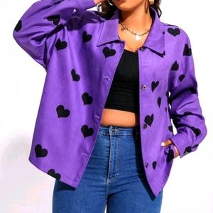 Purple black hearts jacket